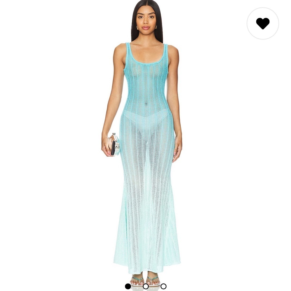 Lovers and Friends Katrina Mesh Maxi Dress in Blue Ombre size XS